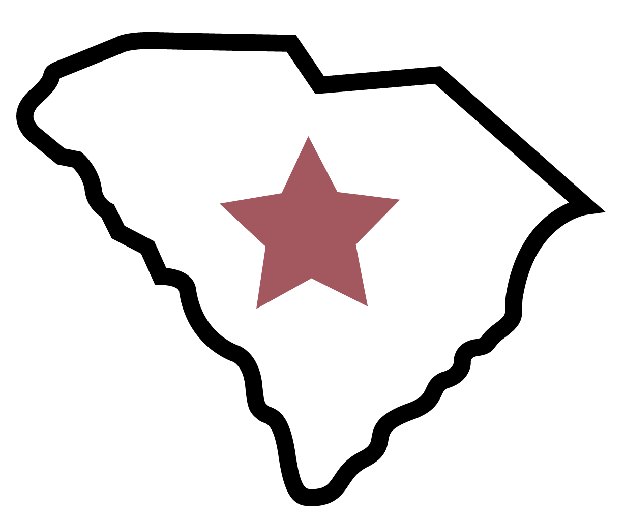 Outline of SC with star icon